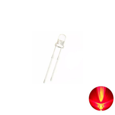 LED 3MM Clear (Red)