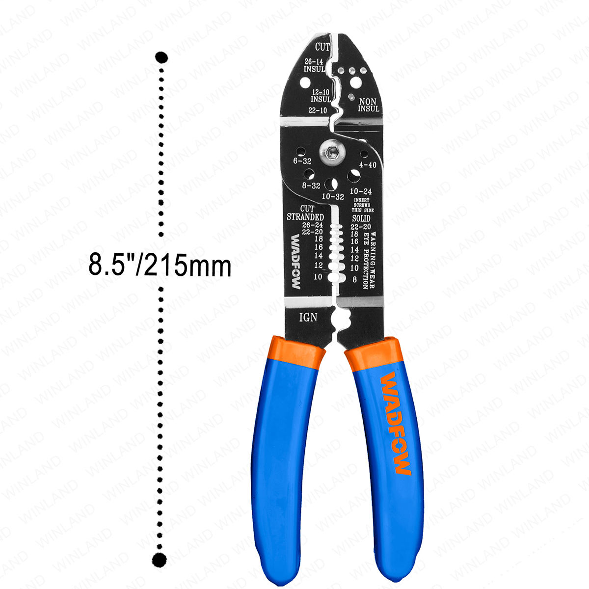 Wire Stripper And Crimper 8.5inch Carbon Steel WADFOW - WPL5685 (215mm) - Image 2