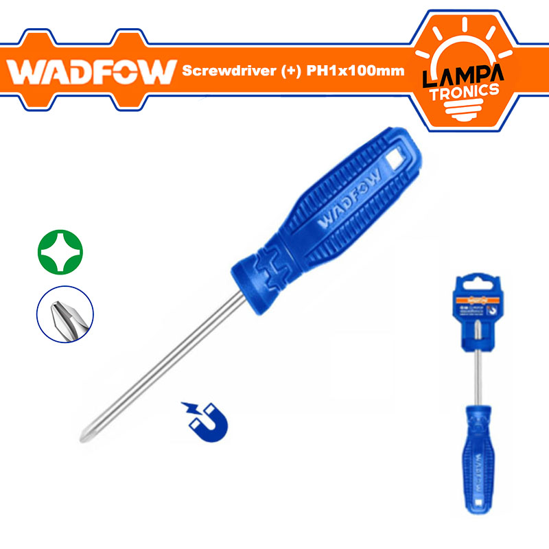 Screwdriver (+) (PH1x100mm) Plastic Hand WADFOW - WSD4214