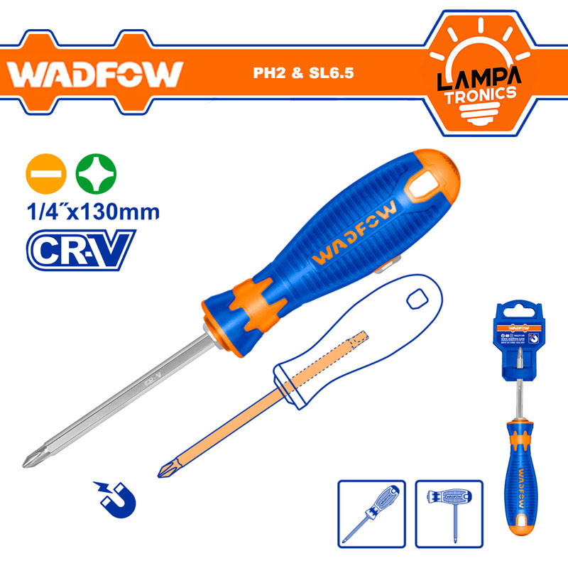 Screwdriver (+ & -) (PH2 & SL6.5) Soft Hand WADFOW - WSS45M3