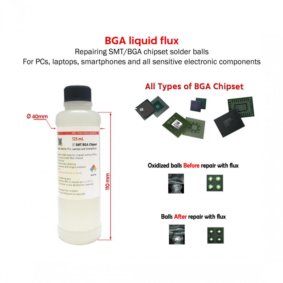 ReWork SMT/BGA Liquid Flux 125mL - Image 2