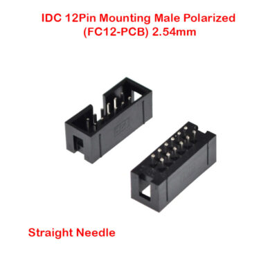 IDC 12Pin Mounting Male Polarized (FC12-PCB) 2.54mm