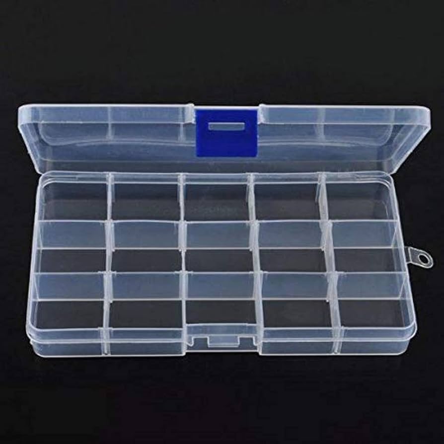 Plastic Box 15 grid Slots Clear - Image 3