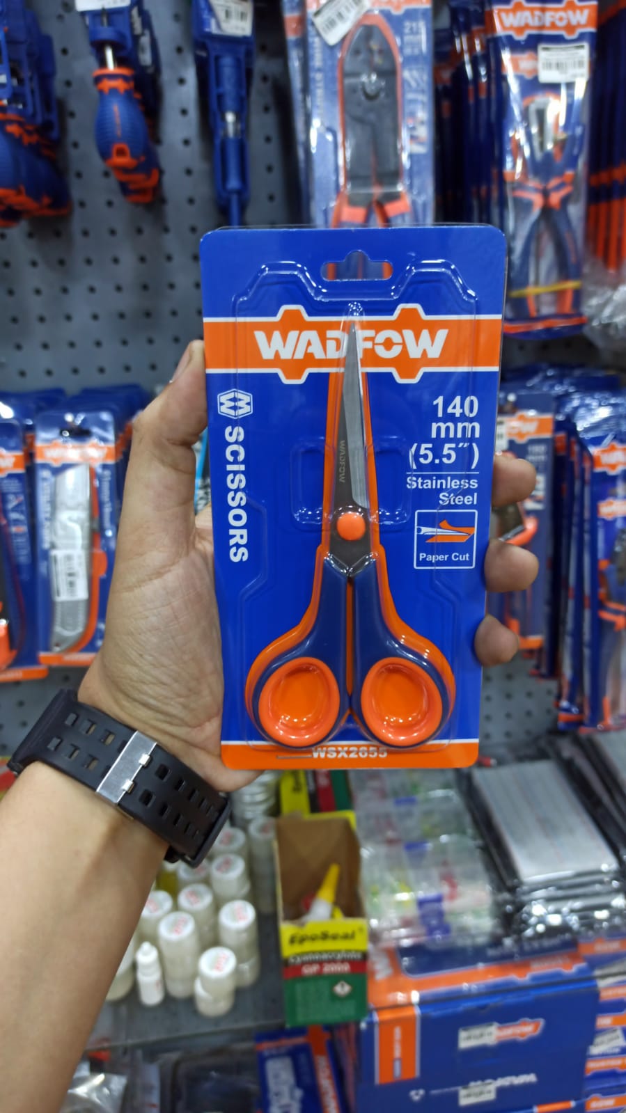 Stainless Steel Kitchen Scissors 5.5" Inch (140mm) WADFOW - WSX2655 - Image 2