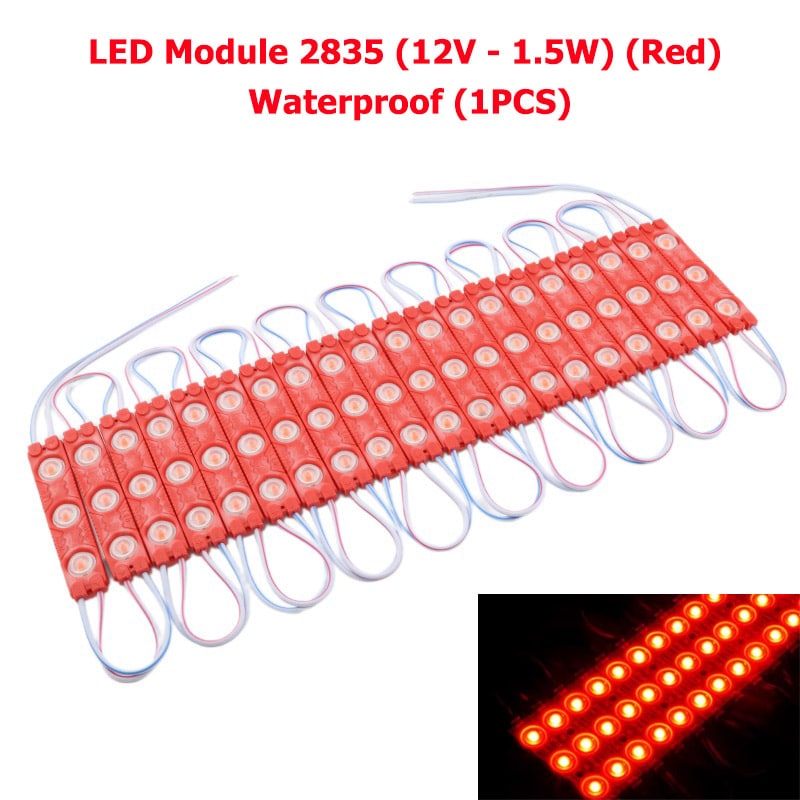 LED Module 2835 (12V - 1.5W) (Red) Waterproof (1PCS)