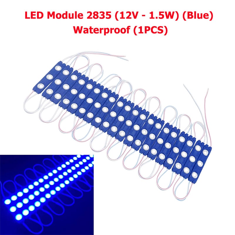 LED Module 2835 (12V - 1.5W) (Blue) Waterproof (1PCS)