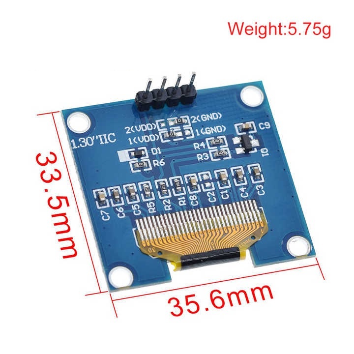 OLED LCD LED Display Module White (128X64 - 1.3 inch) - Image 3