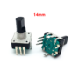 EC11 Rotary Encoder With Push Button Switch 5pin 14mm Half Shaft (Black) 1Pcs