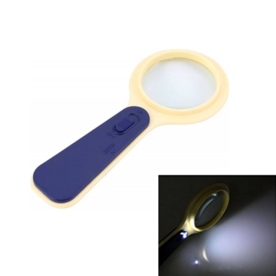 Hand Magnifier Glass 5X With LED