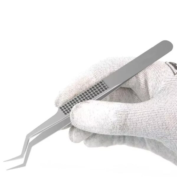 M&R Anti-Static Tweezers Curved Tip (MR-20 ) High Quality - Image 2