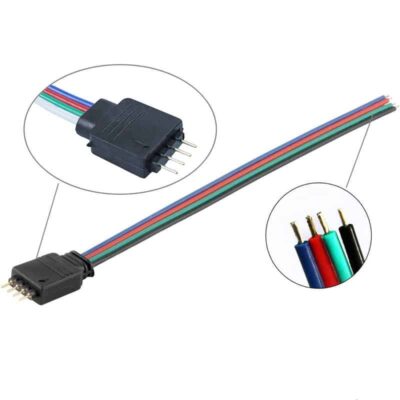 Male RGB LED strip connection cable (4 pin)